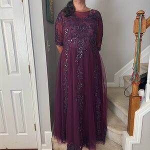 Elegant Purple Evening Gown